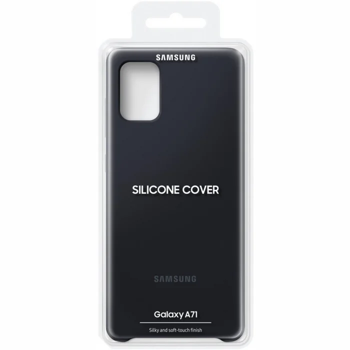 Samsung Galaxy A71 Silicone cover Black [Nav oriģinālais iepakojums]